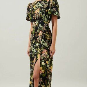 NWOT Sugar Lips Night Bloom Floral MIDI Dress 1X